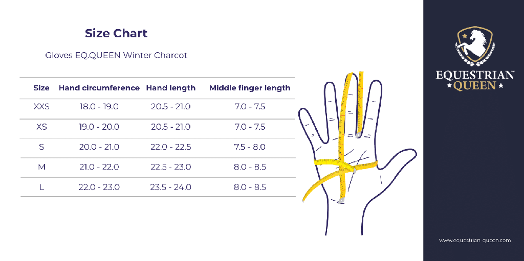 EQ. Queen Winterhandschoenen Charcot Zwart
