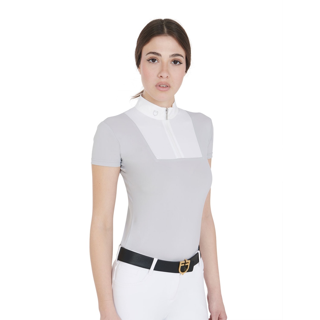 Showshirt Kort Mouw Grijs-Wit (kopie)